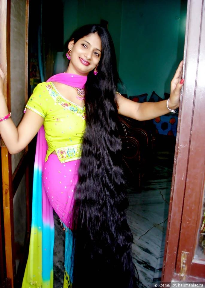 индийка с дълга коса